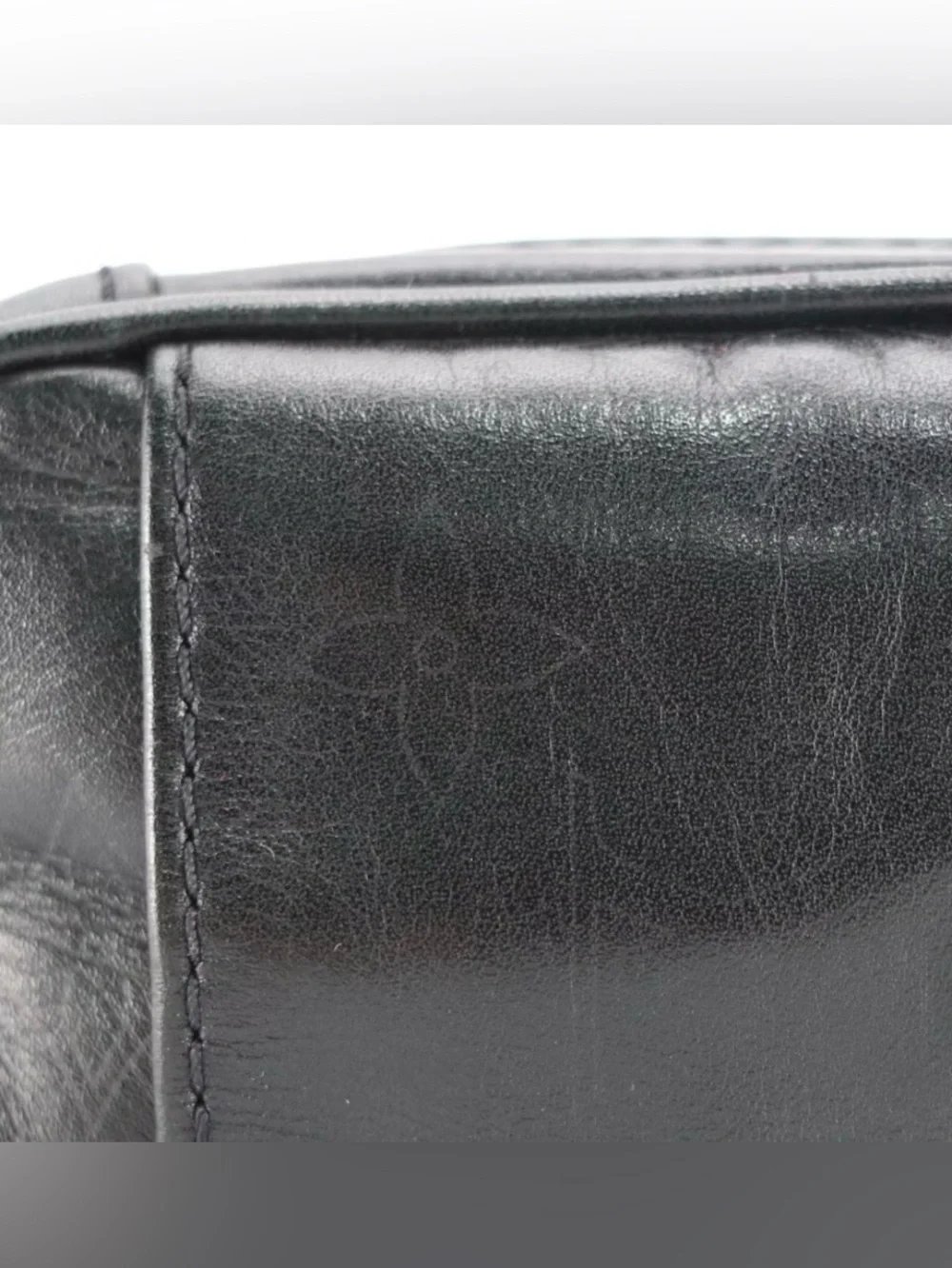Louis Vuitton Mini Zip Around Pouch in Black Leather - Black Shadow Monogram